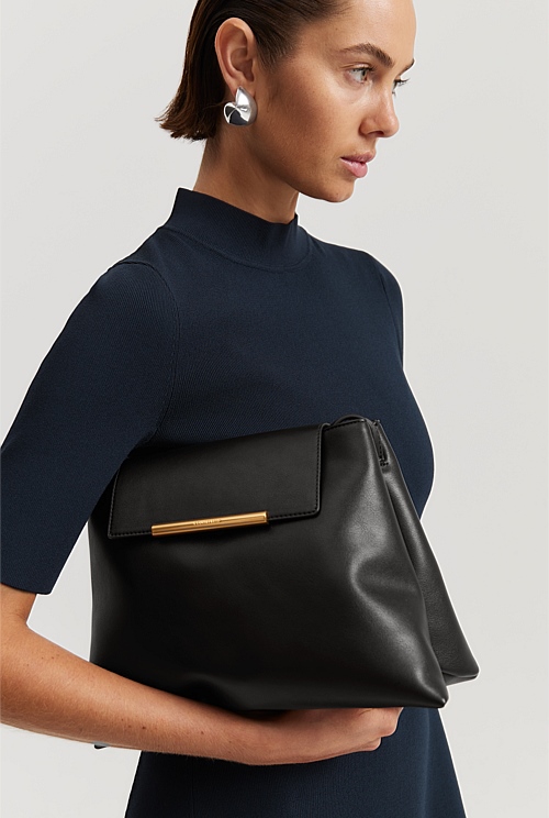 Black Folded Detail Sling - Bags | Country Road