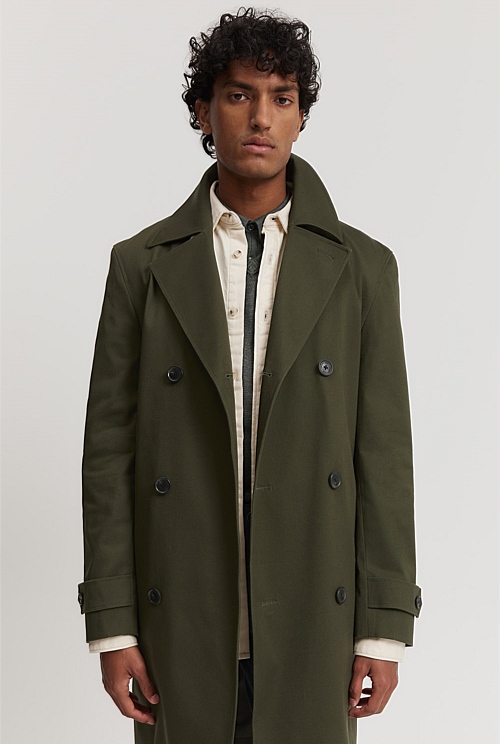 Dark Green Trench Coat - Jackets & Coats | Country Road