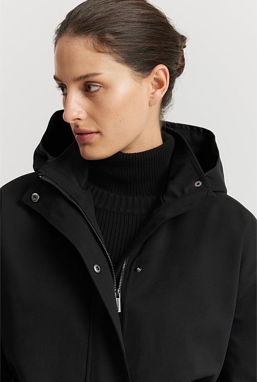 Black Longline Anorak - Jackets & Coats | Country Road