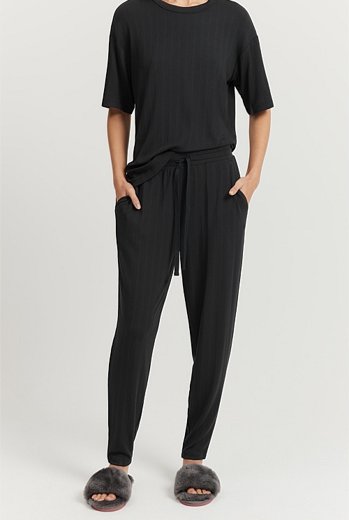 Black Pyjama Pant Sleepwear Country Road