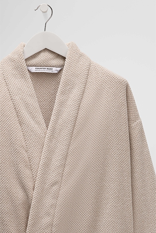 Natural Marle Calo Australian Cotton Bath Robe - Bathroom Accessories ...