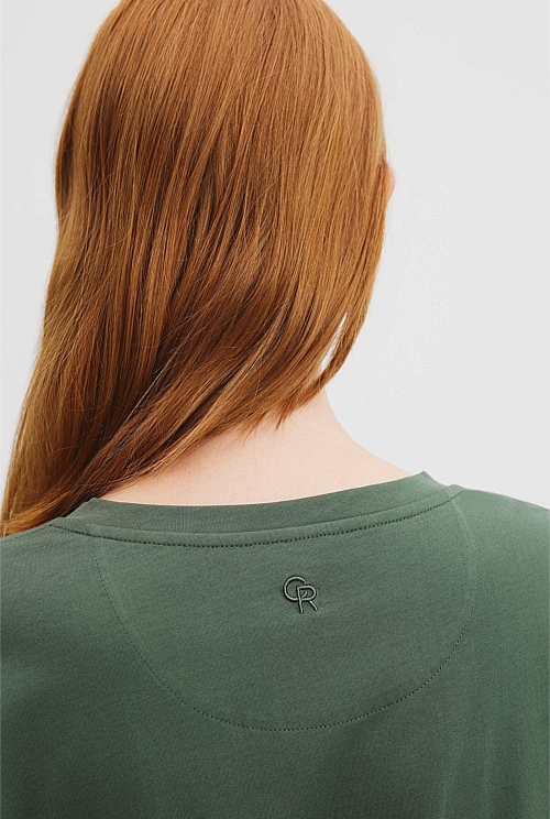 Pine Australian Cotton Short Sleeve VNeck Relaxed TShirt TShirts