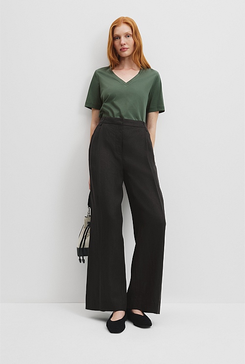 Pine Australian Cotton Short Sleeve VNeck Relaxed TShirt TShirts