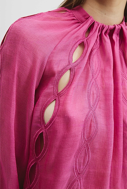 Grape Embroidered Detail Blouse Shirts Country Road