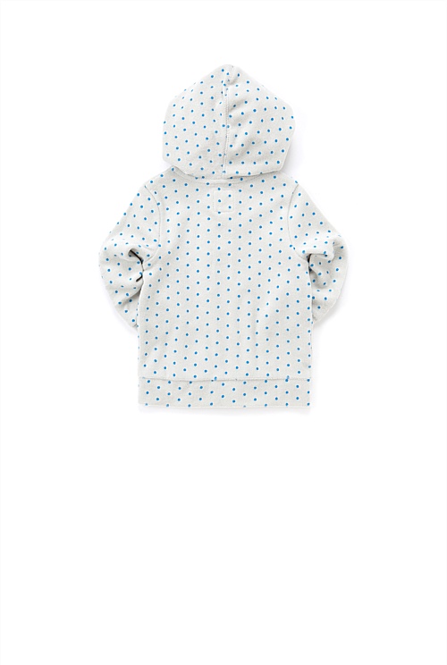 Pale Grey Spotty Terry Hoodie - Baby Boys 0-2 | Country Road