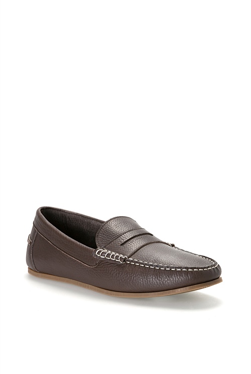 Chocolate Ewan Driving Moccasin - Casual Shoes | Country Road