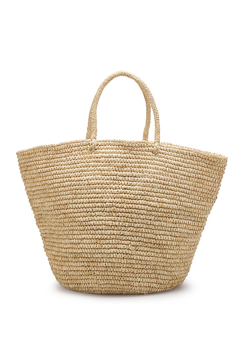 Natural Fringed Raffia Basket - Handbags | Country Road