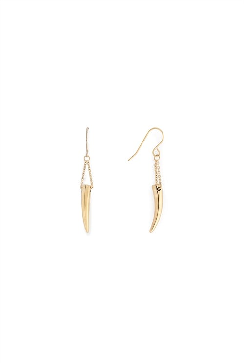 Gold Tusk Drop Earring - Earrings | Country Road