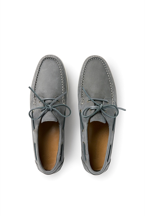 Grey Flynn Nubuck Boat Shoe - Casual Shoes | Country Road