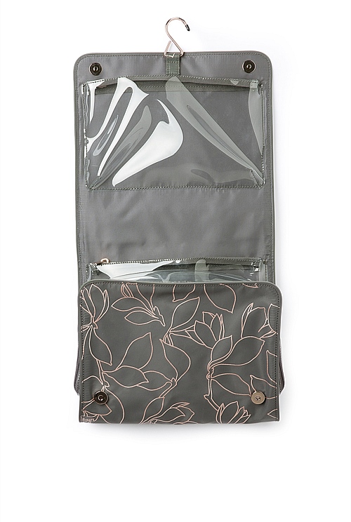 Charcoal Linear Roll Up Cosmetic Case Cosmetic Bags Country Road