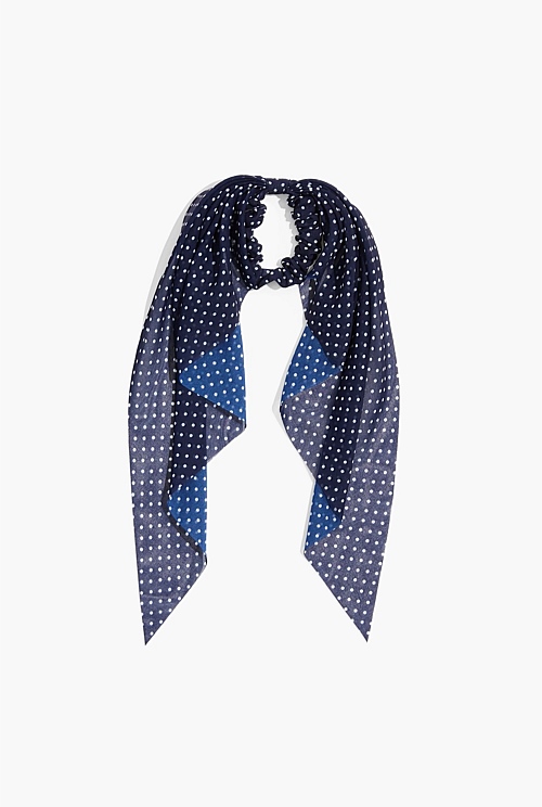 Navy Mini Spot Hair Tie Hats, Scarves & Gloves Country Road