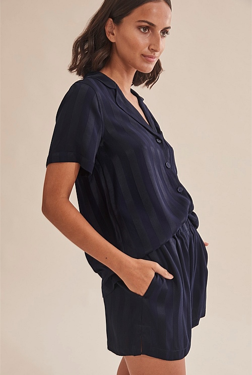 Navy Pyjama Short Set Sleepwear Country Road