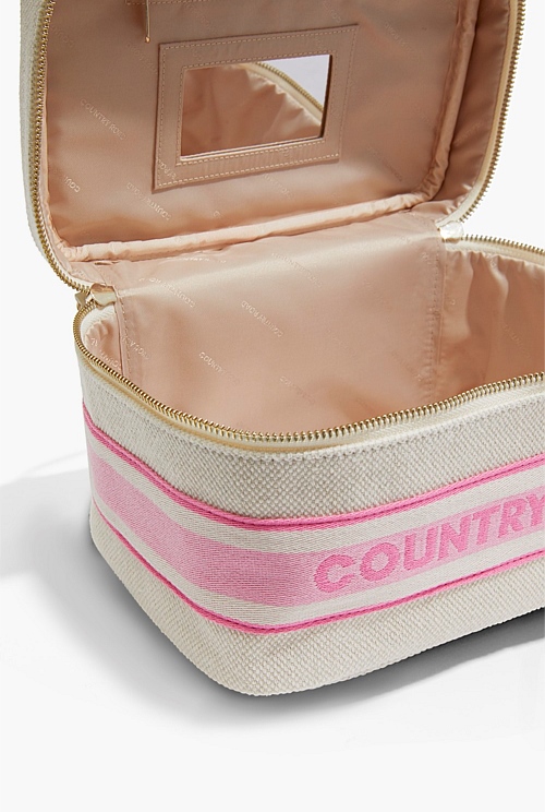 Candy Pink Large Branded Cosmetic Bag Bags Country Road
